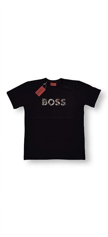 Muška kratka majica, crna, sa velikim printom “BOSS” na prednjoj na lalafo.rs Muška kratka majica, crna, sa velikim printom “BOSS” na prednjoj