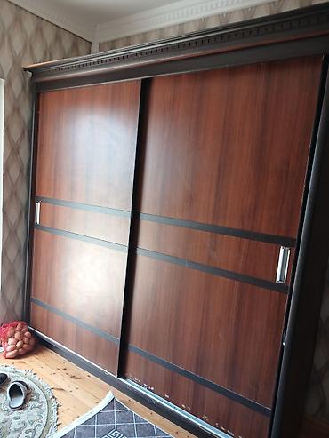 skaf kupe: Geniş sürgülü qapılı qarderob - Material: ağac teksturalı laminat — 1