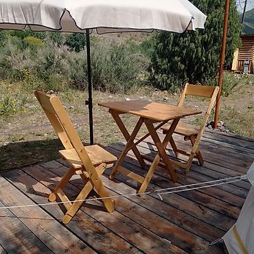foldable table: Раскладной столик для дачи и не только из дерева, полностью выполнен — 9
