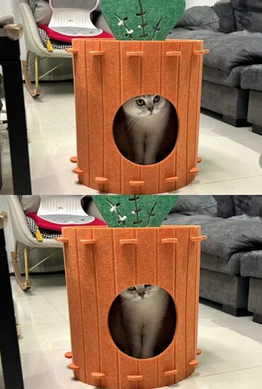 Зоотовары: Домик для котика. Материал типо войлока. Лёгкий, удобный. Коты не — 3