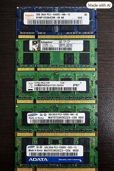 ddr3 ram notebook: Operativ yaddaş (RAM) Hynix, 2 GB, < 1333 Mhz, DDR2, Noutbuk üçün, İşlənmiş — 1