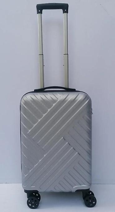 Putni koferi i torbe: Tvrdi ručni kofer na točkiće – srebrni - Materijal: čvrsta — 11