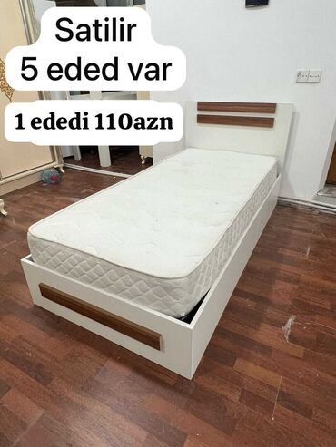 tek yataq krovati: Təknəfərlik çarpayı, Bazasız, Matras ilə, Siyirməsiz