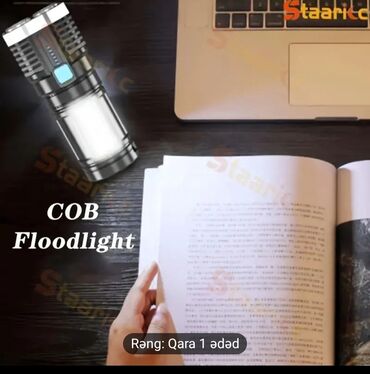 coba: Staaricc 1pc LED fənəri, COB yan işığı ilə USB təkrar doldurulan LED