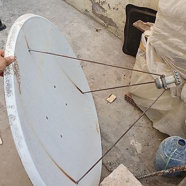 sputnik antena qurasdirilmasi: Peyk anteni (parabola) komplekti - Dairəvi metal parabola anten - — 1