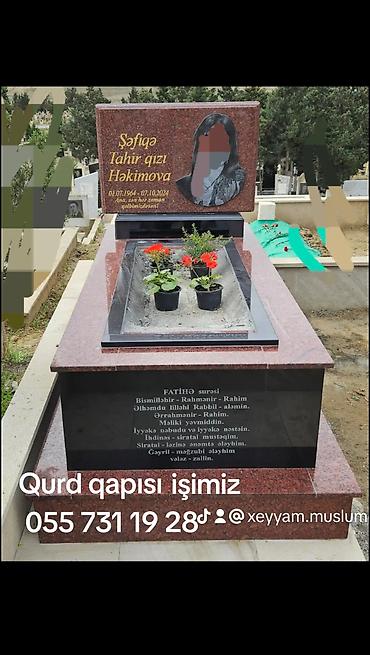 Başqa xidmətlər: Qara və ağ mərmər/granitdən qəbirüstü abidələrin hazırlanması xidməti — 5