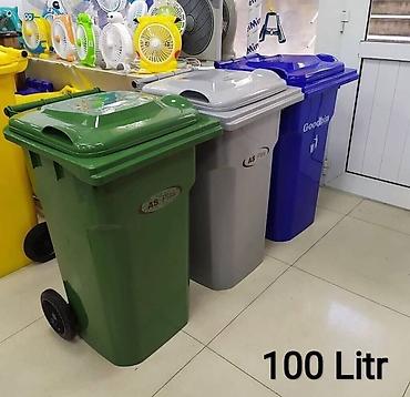 Tullantı qabları: Zbil qabi 20litirdən 1100 litrə kimi var hər rəngidə var köçürmə yol — 7