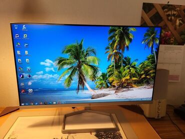 Monitorlar: Manitor HP 27'İnch Led ekran. Manitor ideal veziyyetdedi, hec bir