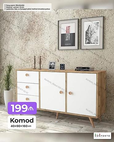 Komod – skandinavi üslubda, funksional saxlanma mebeli Ölçü: 40 × 90