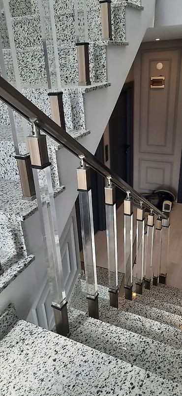 Pilləkən məhəccərləri: Şüşə məhəccər sifarişi.Şüşə perila. Aluminium perila.Məhəccər — 22