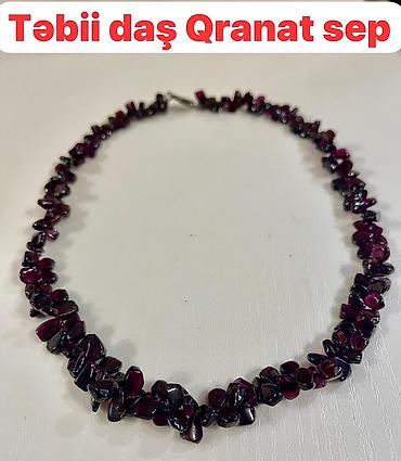 diamond sep: Təbii daş qranat sep - Material: Təbii qranat daşları (nar dənəsi — 1