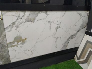 çanaqqala kafel metlax: Böyük ölçülü mərmər effektli keramika/plastik daş panel. - Rəng: ağ