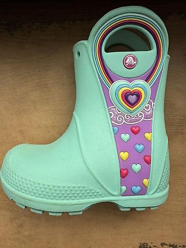 резиновая обувь: Детские оригинальные резиновые сапоги Crocs. Размер 23-24 - Модель — 1