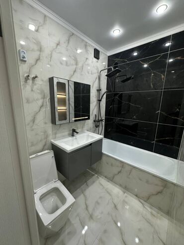 квартиры в канте продажа: 1 бөлмө, 53 кв. м, Элитка, 1 кабат, Евроремонт
