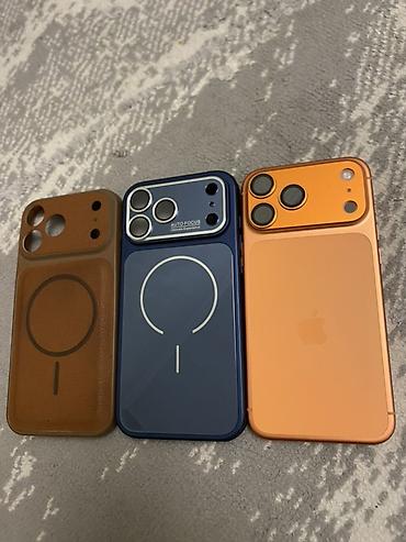 Apple iPhone: IPhone 17 Pro Max, Б/у, 256 ГБ, Оранжевый, Зарядное устройство, Защитное стекло, Чехол, 95 % — 9