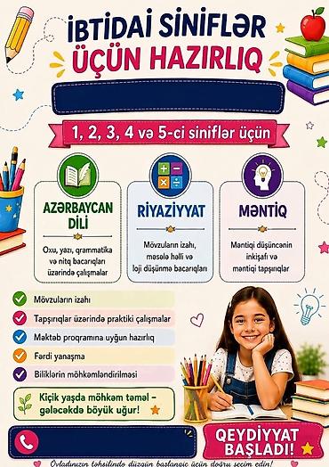 Məktəbəqədər və ibtidai sinif hazırlığı: Məktəbəqədər və ibtidai sinif hazırlığı, Azərbaycan dili, Fərdi, Onlayn — 1
