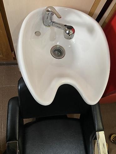 Salon, tibbi mebel: Salon üçün saç yuma kreslosu və keramikaa lavabosu dəsti. - Kreslo — 3