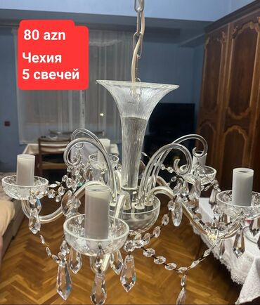 lust: Çılçıraq, 5 lampa, Xrustal