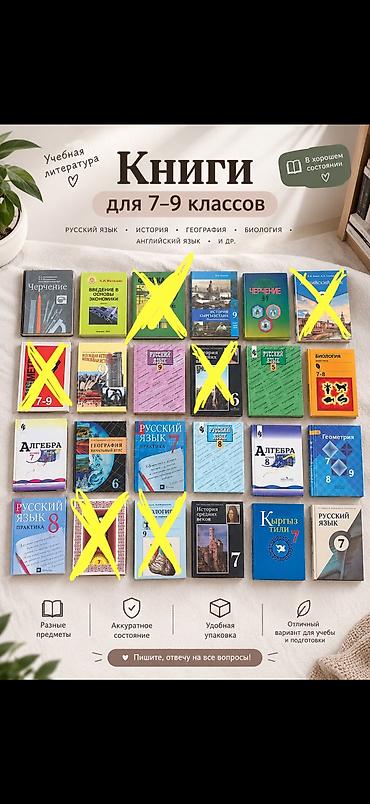 находка документов: Учебные книги для 7–9 классов Те, что отмечены крестиком уже — 1