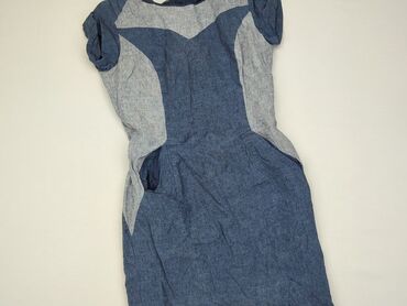 niebieska satynowa sukienki: Dress, S (EU 36), condition - Good