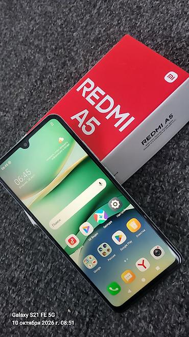 Мобильные телефоны и аксессуары: Redmi, Redmi A5, Б/у, 128 ГБ, цвет - Белый, 1 SIM, 2 SIM — 2