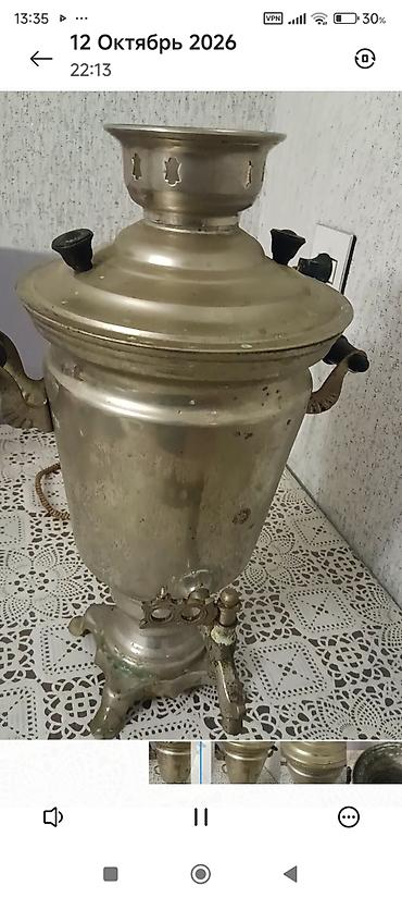 antik samovar: Elektrik samovar – SSRİ istehsalı,islek veziyyetde - — 5