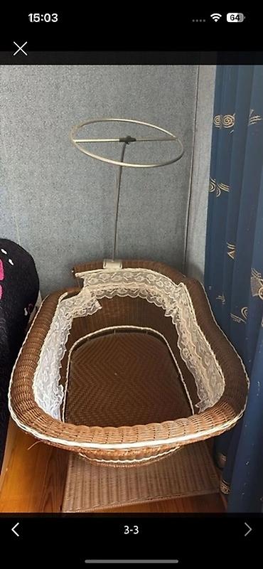 Beşiklər: Təbii rattan materialdan hazırlanmış beşik-səbət - Konstruksiya: Süni — 1
