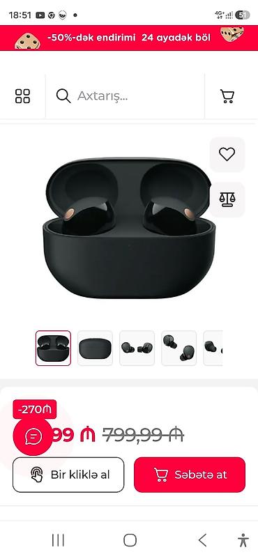 Qulaqcıqlar: İşlənmiş Simsiz (Bluetooth) Qulaqcıqlar, Sony — 2