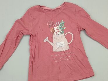 biała bluzka z długim rękawem: Sweatshirt, Lindex Kids, 5-6 years, 110-116 cm, condition - Very good