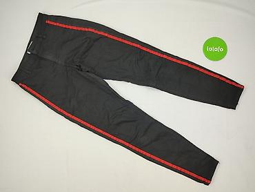 czarne cargo pull and bear: Bershka, Spodnie materiałowe damskie, rozmiar S — 2