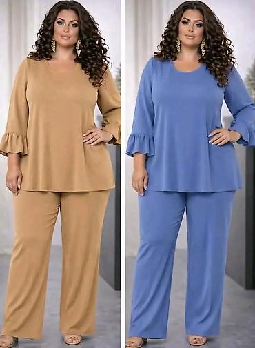 Kompleti: Ženski komplet – tunika i pantalone, plus size - Dvodijelni set — 7