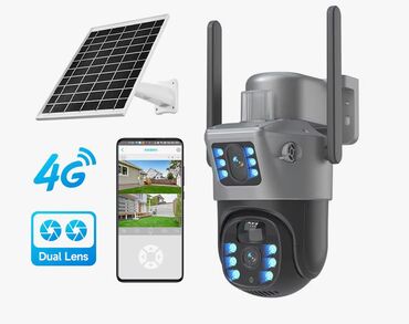 камера видеонаблюдения для комнаты: Уличная камера видеонаблюдения на солнечной батарее 4G, 2 обьектива