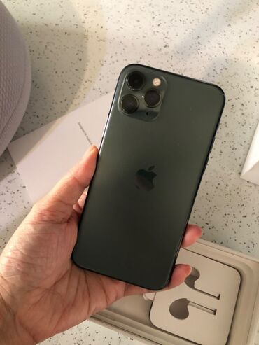 mate 40 pro: IPhone 11 Pro Max, 256 GB, Matte Midnight Green, Barmaq izi, Face ID