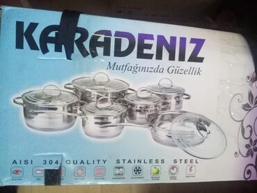 qazan destleri qiymetleri: Tava, Qazan, rəng - Boz, Paslanmayan polad, Türkiyə