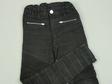 czarne jeansy z haftem: Spodnie jeansowe, Destination, 9 lat, 128/134, stan - Zadowalający