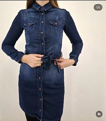 senka: PEPE JEANS haljina od mekog teksasa sa kaišem, na raskoščavanje — 2
