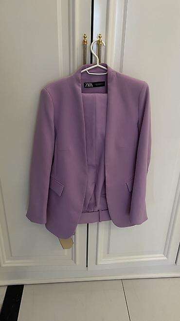 Zara qadın blazeri – açıq bənövşəyi (lavanda) rəngdə - Model: Zara