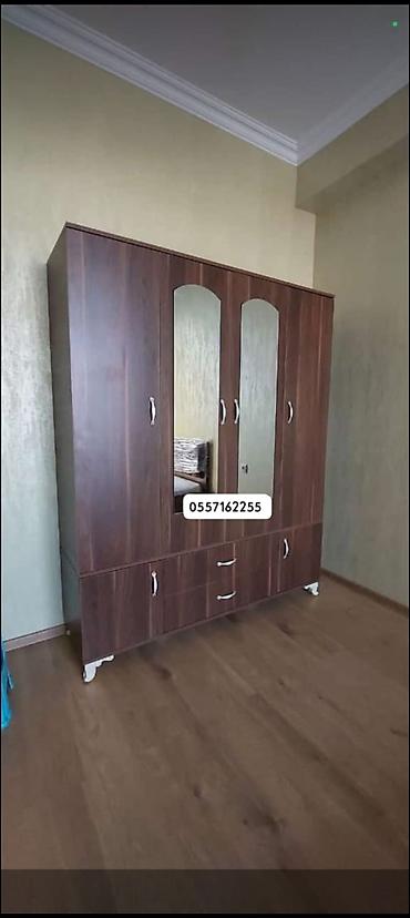 şifonyerler: 3 qapılı güzgülü paltar şkafı - Material: laminat və ya DSP (şəkildə — 2