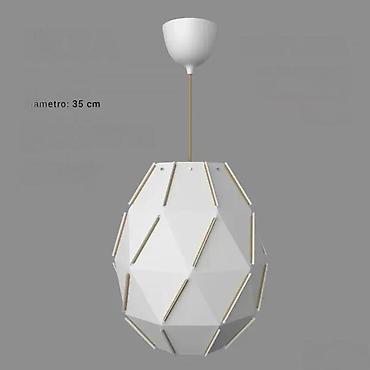 Stilski lusteri: Moderan viseći luster – geometrijski dizajn, bela mat - Tip — 3