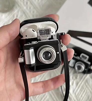 Фото и видеокамеры: Məhsul: Retro fotoaparat dizaynlı AirPods qoruyucu qabı - Uyğunluq — 3