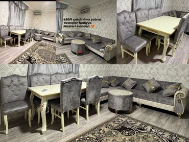 Sifarişlə çarpayılar: Masa + divan dəsti Sifarişle hazırlanır rəng seçimi var Çatdırılma