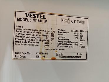 Бытовая техника: Холодильник Vestel, Б/у, Двухкамерный, No frost, 75 * 185 * 65 — 4