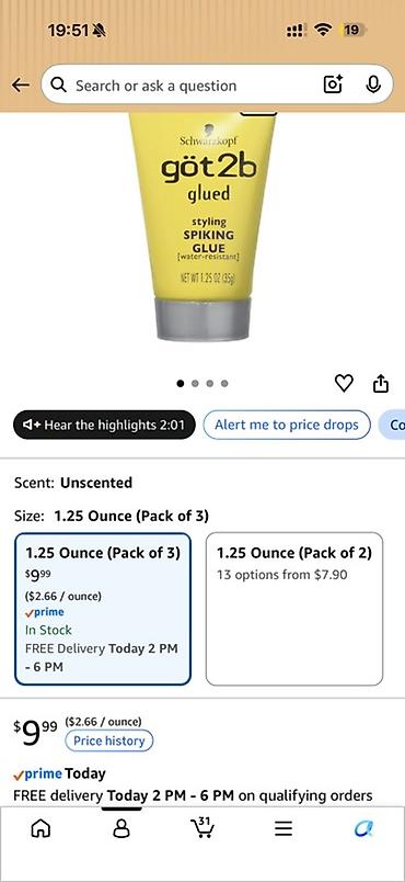 sac dəsti: Schwarzkopf göt2b Glued Styling Spiking Glue – Unscented - Tərkib — 1