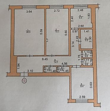 Продажа квартир: 3 комнаты, 72 м², Золотой квадрат Сталинка, 2 этаж — 4