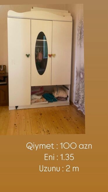 atma taxta: İşlənmiş, Açılan, 3 qapılı Düz dolab, Qarderob, paltar dolabı