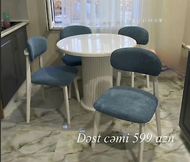 balkon skaf: Qonaq otağı üçün, Yeni, Açılmayan, Yumru masa, 4 stul — 1