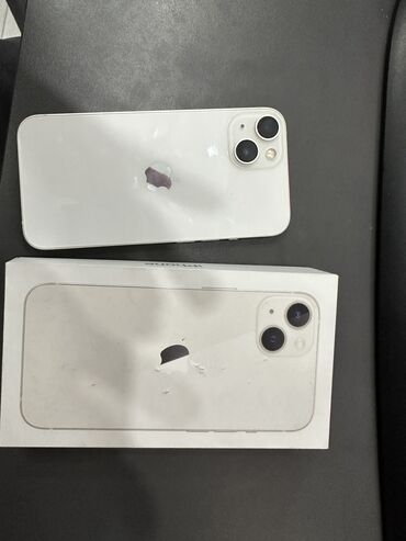 iphone 13 128gb бишкек: IPhone 13, Колдонулган, 128 ГБ, White Titanium, Куту, 86 %