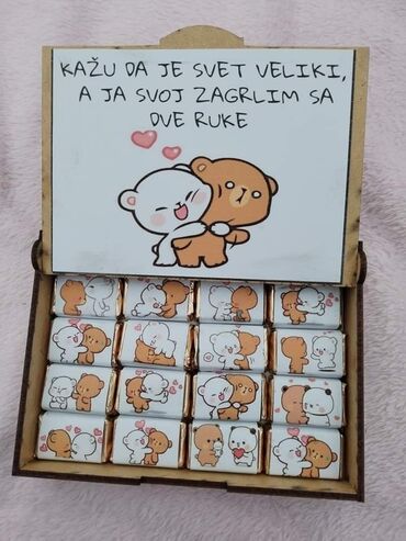 Konditorski proizvodi, slatkiši: ♥️ Čokoladice u drvenoj kutiji ♥️ Originalni poklon koji će oduševiti na lalafo.rs — 4 Konditorski proizvodi, slatkiši: ♥️ Čokoladice u drvenoj kutiji ♥️ Originalni poklon koji će oduševiti — 4