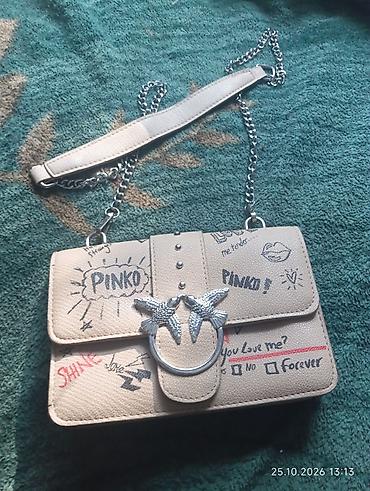 pinko: Сумка-кроссбоди Pinko Love с декоративными надписями и тиснением - — 1