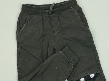 czarne elastyczne spodnie wysoki stan: Spodnie dresowe, Little kids, 4-5 lat, 104/110, stan - Zadowalający